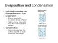 Evaporation and condensation PowerPoint PPT Presentation