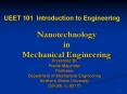 Nanotechnology in Mechanical Engineering PowerPoint PPT Presentation