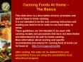 Canning Foods At Home – The Basics PowerPoint PPT Presentation