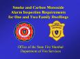 Smoke and Carbon Monoxide Alarm Inspection Requirements for One and Two Family Dwellings PowerPoint PPT Presentation