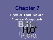 Chemical Formulas and
