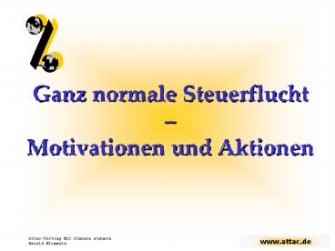 Attac-Vortrag Mit Steuern steuern