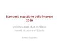 Economia e gestione delle imprese 2010 PowerPoint PPT Presentation