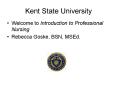 Kent State University PowerPoint PPT Presentation