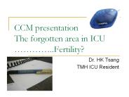 CCM presentation The forgotten area in ICU 