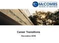 Career Transitions December 2006 PowerPoint PPT Presentation
