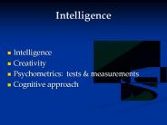Intelligence