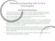 Stations: Compacting with To Kill a Mockingbird