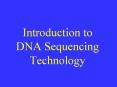 Introduction to DNA Sequencing Technology PowerPoint PPT Presentation