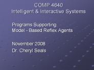 COMP 4640 Intelligent & Interactive Systems