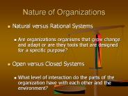 Nature of Organizations