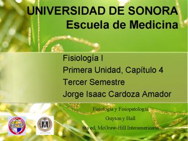 UNIVERSIDAD DE SONORA Escuela de Medicina