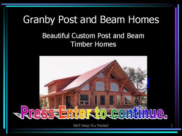 Granby Post and Beam Homes