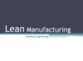 Lean Manufacturing PowerPoint PPT Presentation