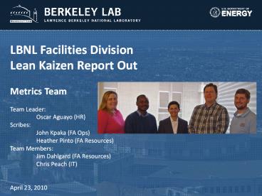 LBNL Facilities Division