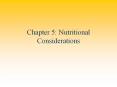 Chapter 5: Nutritional Considerations PowerPoint PPT Presentation