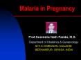 Malaria in Pregnancy Department of Obstetrics & Gynaecology PowerPoint PPT Presentation