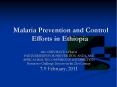 Malaria Prevention and Control Efforts in Ethiopia PowerPoint PPT Presentation