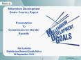 Millennium Development Goals: Country Report PowerPoint PPT Presentation