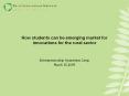 How students can be emerging market for innovations for the rural sector PowerPoint PPT Presentation