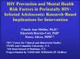 HIV Prevention and Mental Health Risk Factors in Perinatally PowerPoint PPT Presentation