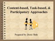 Content-based, Task-based,