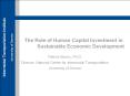 The Role of Human Capital Investment in Sustainable Economic Development PowerPoint PPT Presentation