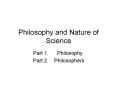 Philosophy and Nature of Science PowerPoint PPT Presentation