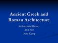Ancient Greek and Roman Architecture PowerPoint PPT Presentation