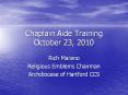 Chaplain Aide Training October 23, 2010 PowerPoint PPT Presentation