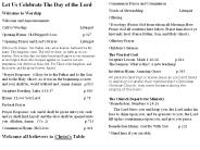 Let Us Celebrate The Day of the Lord