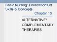 Basic Nursing: Foundations of Skills & Concepts                Chapter 13 PowerPoint PPT Presentation