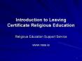 Introduction to Leaving Certificate Religious Education PowerPoint PPT Presentation