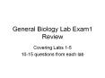 General Biology Lab Exam1 Review PowerPoint PPT Presentation