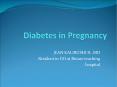 Diabetes in Pregnancy PowerPoint PPT Presentation