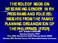 THE ROLE OF NGOS ON INTEGRATING GENDER IN RH PROGRAMS AND POLICIES PowerPoint PPT Presentation