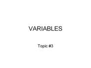 VARIABLES