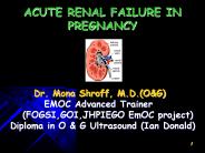 ACUTE RENAL FAILURE IN PREGNANCY