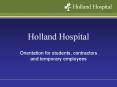 Holland Hospital PowerPoint PPT Presentation
