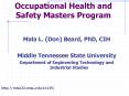Occupational Health and Safety Masters Program PowerPoint PPT Presentation