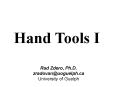 Hand Tools I PowerPoint PPT Presentation