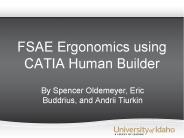 FSAE Ergonomics using CATIA Human Builder