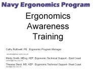 Ergonomics Awareness Training