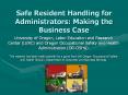 Safe Resident Handling for Administrators: Making the Business Case PowerPoint PPT Presentation