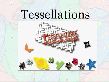 Tessellations Make Your Own Escher Tessellations 3 Start