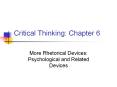 Critical Thinking: Chapter 6 PowerPoint PPT Presentation