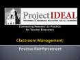 Connecting Research to Practice for Teacher Educators  Classroom Management PowerPoint PPT Presentation