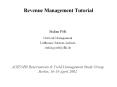 Revenue Management Tutorial PowerPoint PPT Presentation
