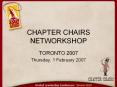 CHAPTER CHAIRS NETWORKSHOP PowerPoint PPT Presentation
