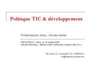 Politique TIC & dйveloppement